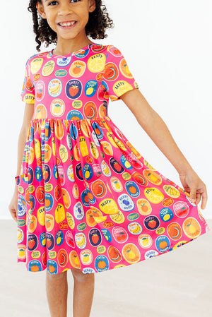 Fresh & Fruity S/S Pocket Twirl Dress-Mila & Rose ®