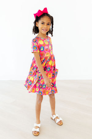 Fresh & Fruity S/S Pocket Twirl Dress-Mila & Rose ®