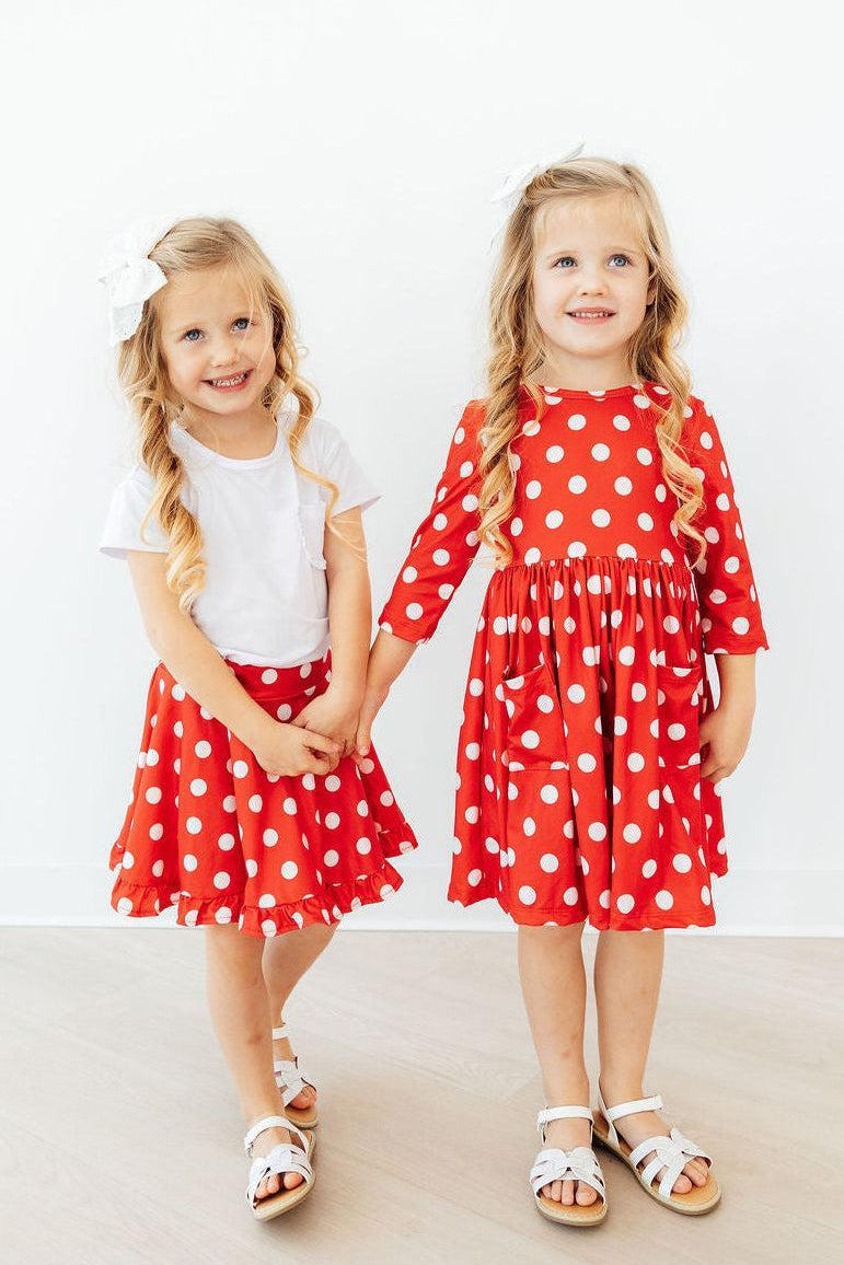 childrens red polka dot dress Kids Audrey Polka Dot Dress