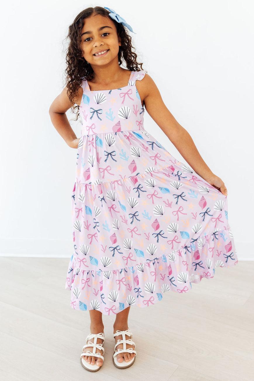 Beachside Bows Ruffle Maxi Dress-Mila & Rose ®