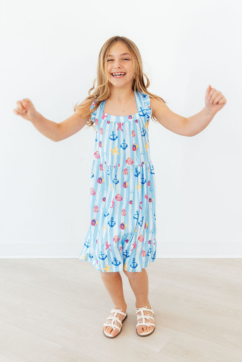 Tidepool Treasures Ruffle Cross Back Dress-Mila & Rose ®