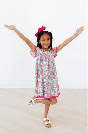 Preppy Petals Pom Pom Dress-Mila & Rose ®