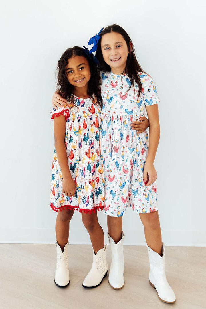 Rooster Pom Pom Dress-Mila & Rose ®