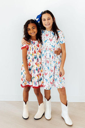 Rooster Pom Pom Dress-Mila & Rose ®