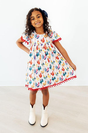 Rooster Pom Pom Dress-Mila & Rose ®