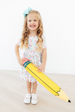 Color Crayons S/S Pocket Twirl Dress-Mila & Rose ®