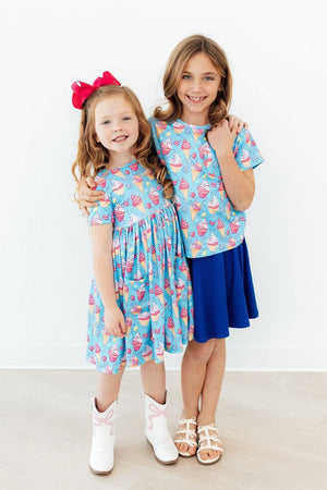 Delightful Desserts Ruffle Pocket Tee-Mila & Rose ®