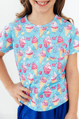 Delightful Desserts Ruffle Pocket Tee-Mila & Rose ®