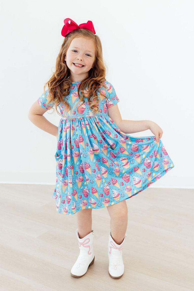 Delightful Desserts S/S Pocket Twirl Dress-Mila & Rose ®