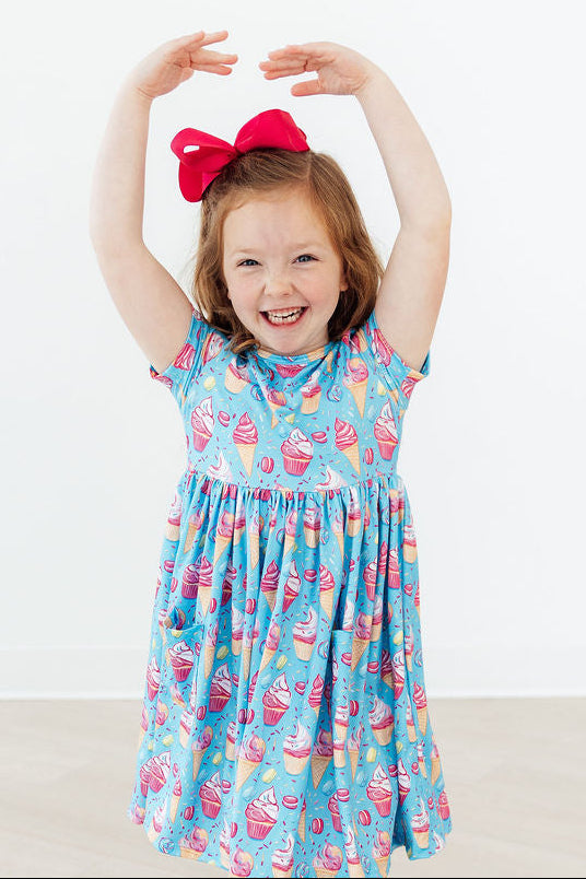 Delightful Desserts S/S Pocket Twirl Dress-Mila & Rose ®