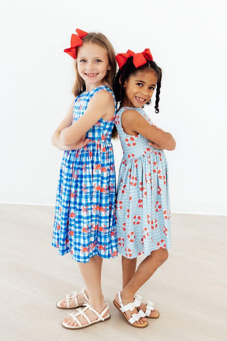 Girls' Crabby Cutie Tank Twirl Dress Size: 9/10 By Mila & Rose