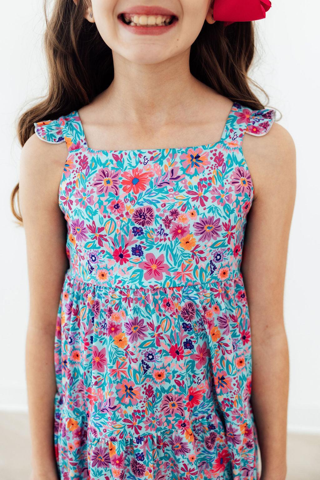 Tropical Garden Ruffle Maxi Dress-Mila & Rose ®