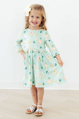 SALE Lucky Duck 3/4 Sleeve Pocket Twirl Dress-Mila & Rose ®