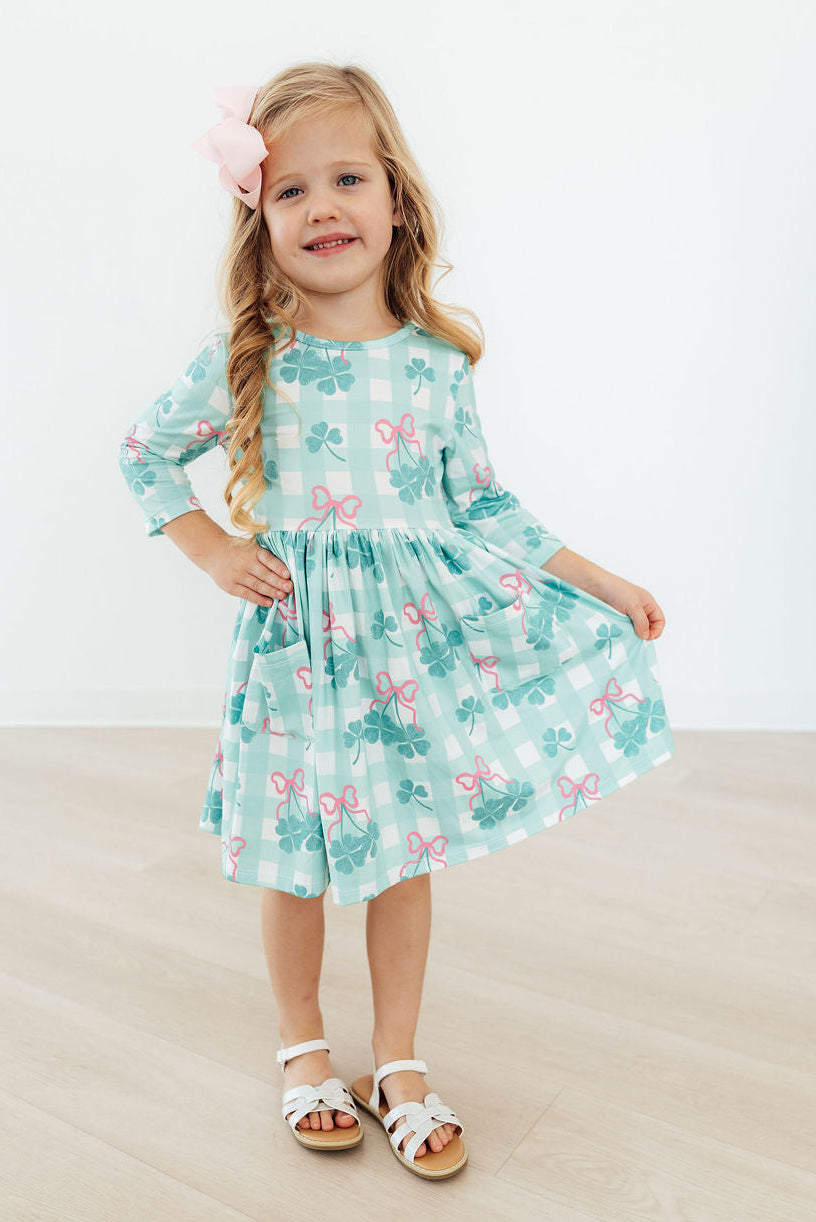 3/4 Sleeve Girls Twirl Dresses | Shop Girls Dresses & Dresses for
