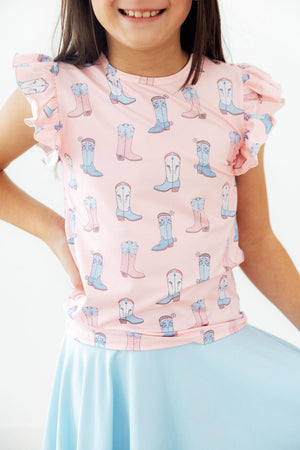 Ribbons & Rodeos S/S Ruffle Tee-Mila & Rose ®