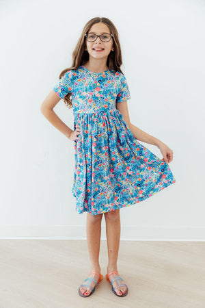 Blooming in Wonderland S/S Pocket Twirl Dress-Mila & Rose ®