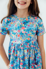 Blooming in Wonderland S/S Pocket Twirl Dress-Mila & Rose ®
