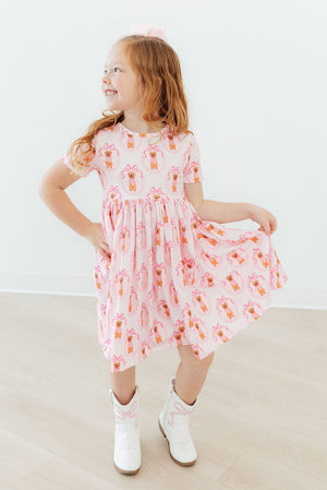 Girl's Best Friend S/S Pocket Twirl Dress-Mila & Rose ®