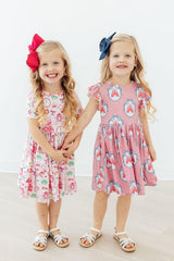 Once Upon a Castle Flutter Sleeve Twirl Dress-Mila & Rose ®