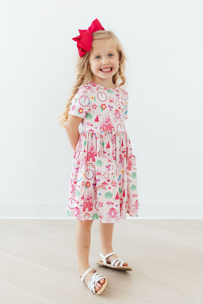 Princess & the Froggie S/S Pocket Twirl Dress-Mila & Rose ®