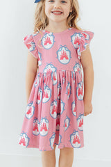 Once Upon a Castle Flutter Sleeve Twirl Dress-Mila & Rose ®