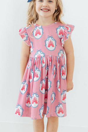 Once Upon a Castle Flutter Sleeve Twirl Dress-Mila & Rose ®