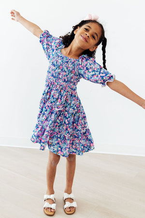 Darling Daisies Smocked Ruffle Dress-Mila & Rose ®