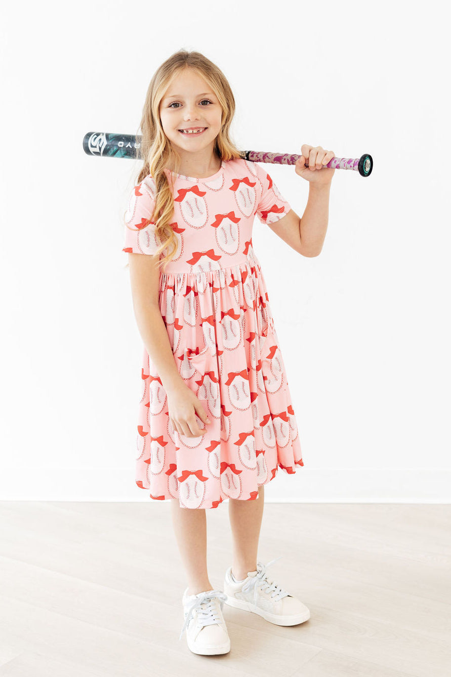 Pitcher Perfect S/S Pocket Twirl Dress-Mila & Rose ®