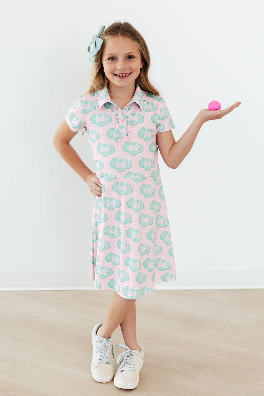 She's on the Green S/S Polo Dress-Mila & Rose ®