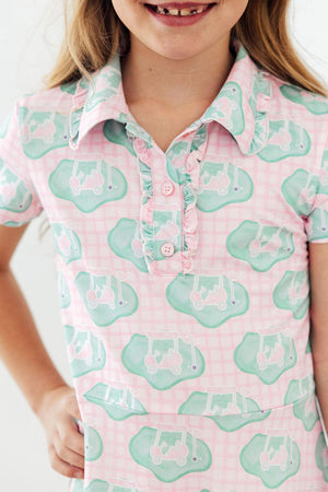 She's on the Green S/S Polo Dress-Mila & Rose ®