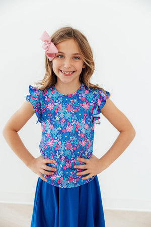 Dreaming Daisies S/S Ruffle Tee-Mila & Rose ®