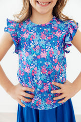 Dreaming Daisies S/S Ruffle Tee-Mila & Rose ®