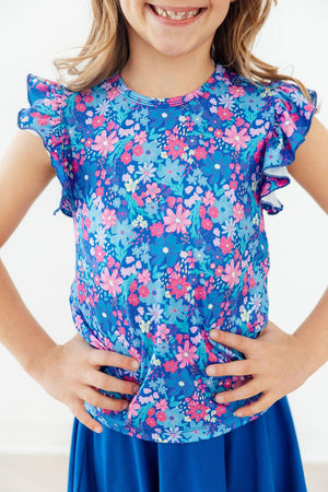 Dreaming Daisies S/S Ruffle Tee-Mila & Rose ®