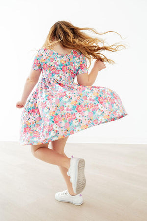 Petal Promises S/S Pocket Twirl Dress-Mila & Rose ®