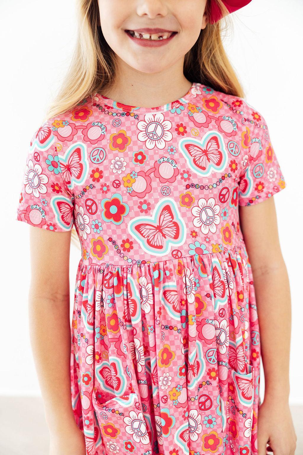 Hippie Sissy S/S Pocket Twirl Dress-Mila & Rose ®