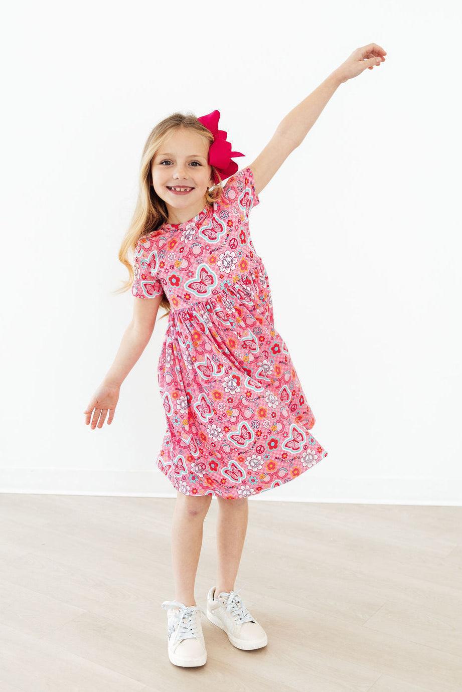 Hippie Sissy S/S Pocket Twirl Dress-Mila & Rose ®