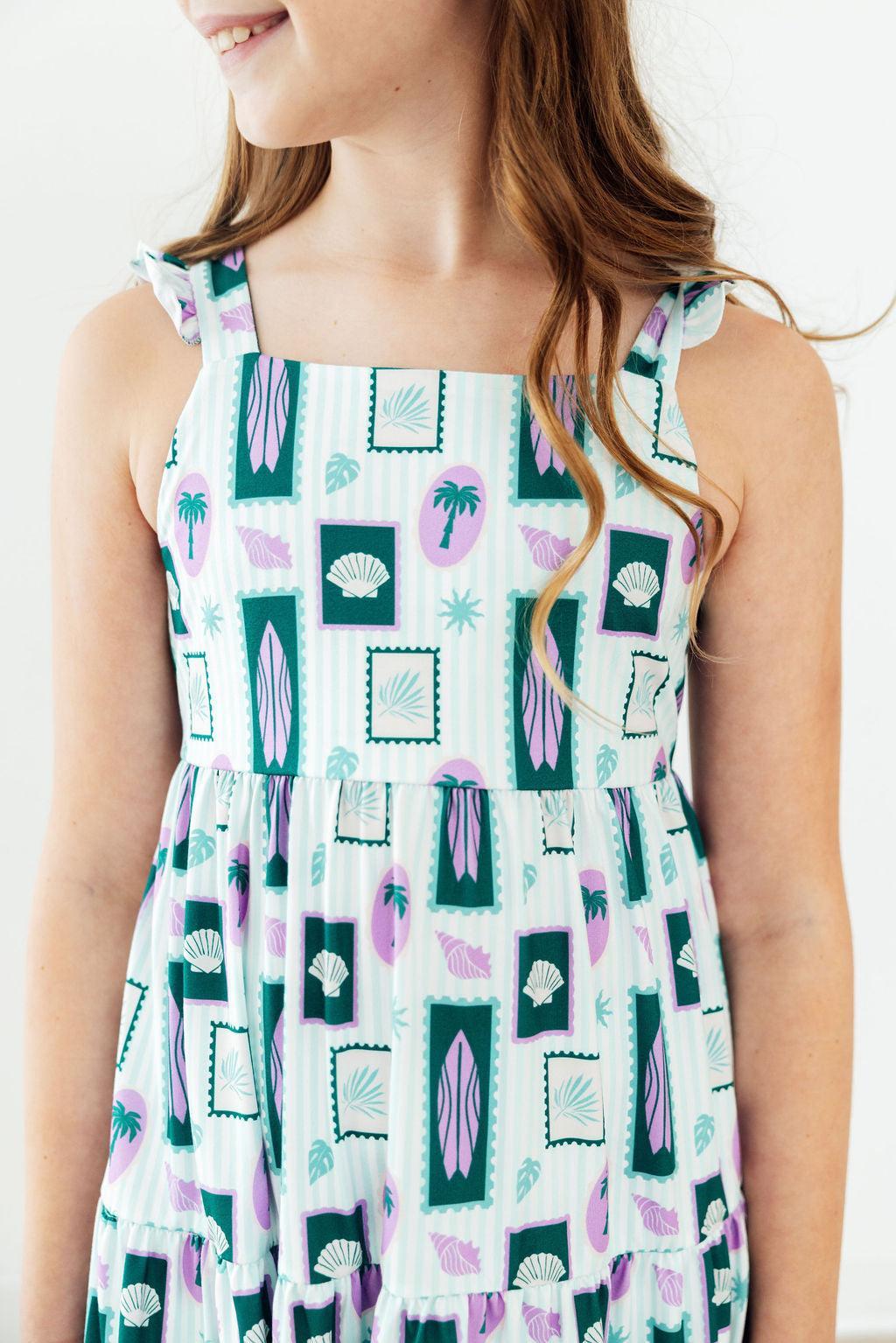 Surfer Girl Ruffle Maxi Dress-Mila & Rose ®