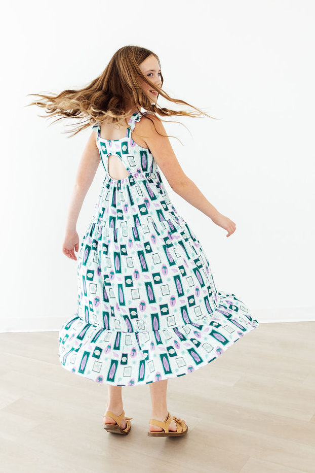 Surfer Girl Ruffle Maxi Dress-Mila & Rose ®