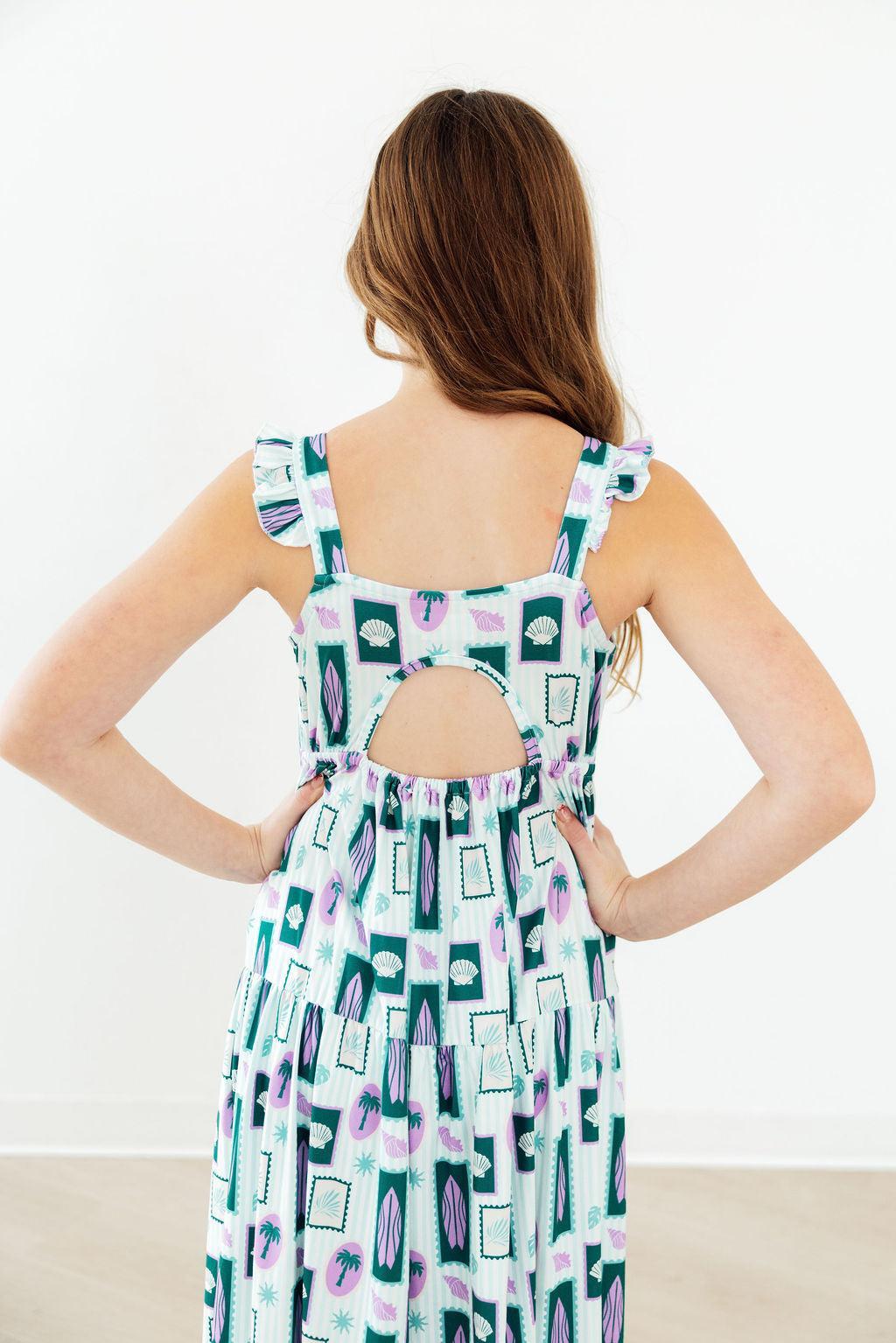 Surfer Girl Ruffle Maxi Dress-Mila & Rose ®