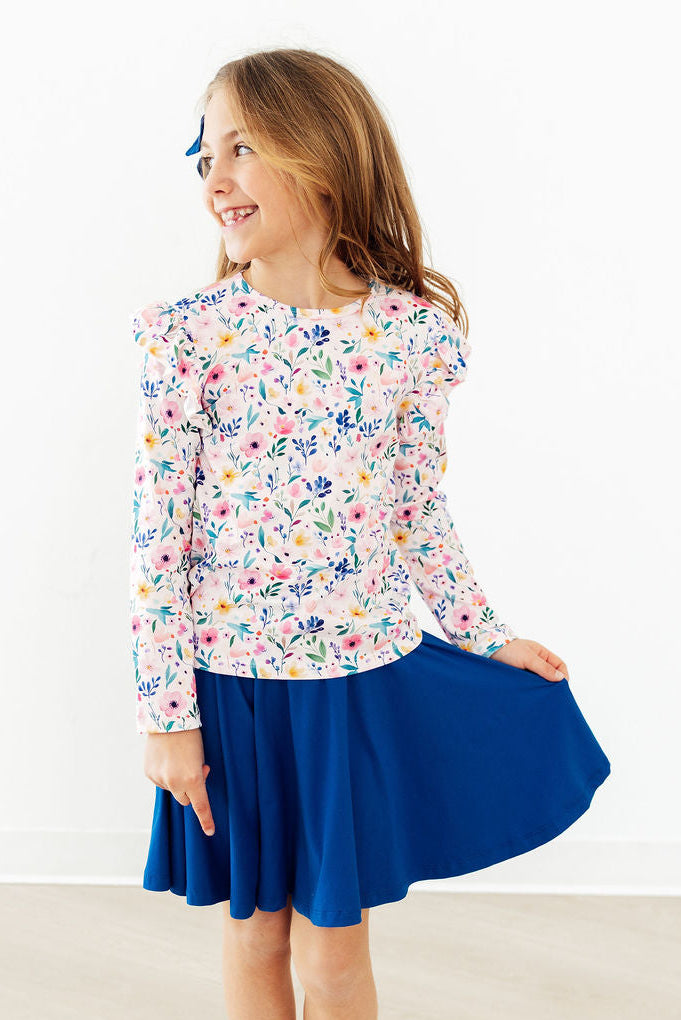 Morning Meadows L/S Ruffle Tee-Mila & Rose ®