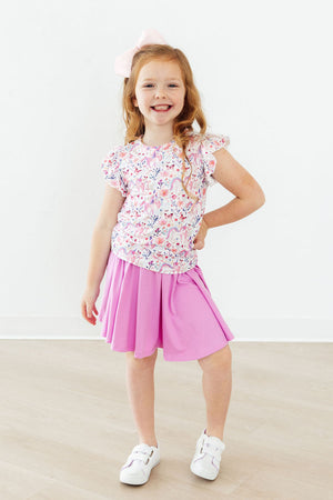 Whimsical Woods S/S Ruffle Tee-Mila & Rose ®