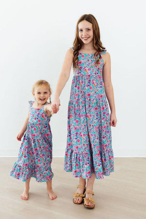 Tropical Garden Ruffle Maxi Dress-Mila & Rose ®