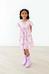 Sparkling Rainbows Pom Pom Dress-Mila & Rose ®