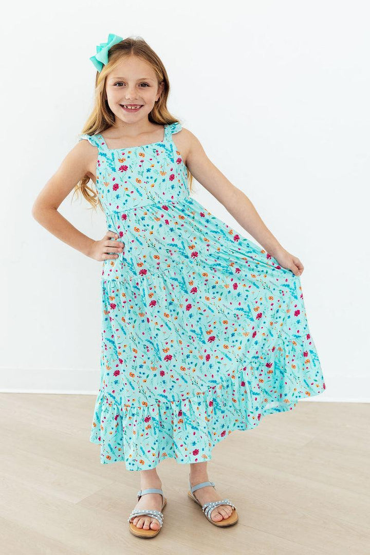 Bluebell Breeze Ruffle Maxi Dress-Mila & Rose ®
