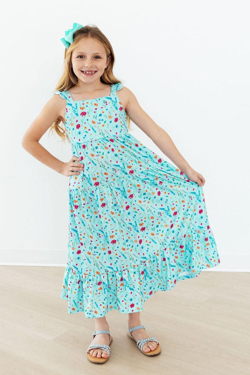 Bluebell Breeze Ruffle Maxi Dress-Mila & Rose ®