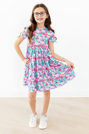Time to Purr-ty S/S Pocket Twirl Dress-Mila & Rose ®