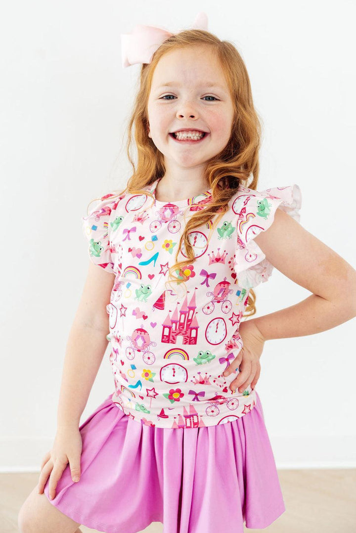 Princess & the Froggie S/S Ruffle Tee-Mila & Rose ®