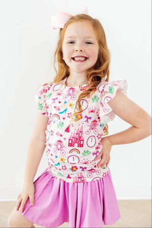 Princess & the Froggie S/S Ruffle Tee-Mila & Rose ®