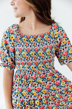 Beautiful Blossoms Smocked Ruffle Dress-Mila & Rose ®
