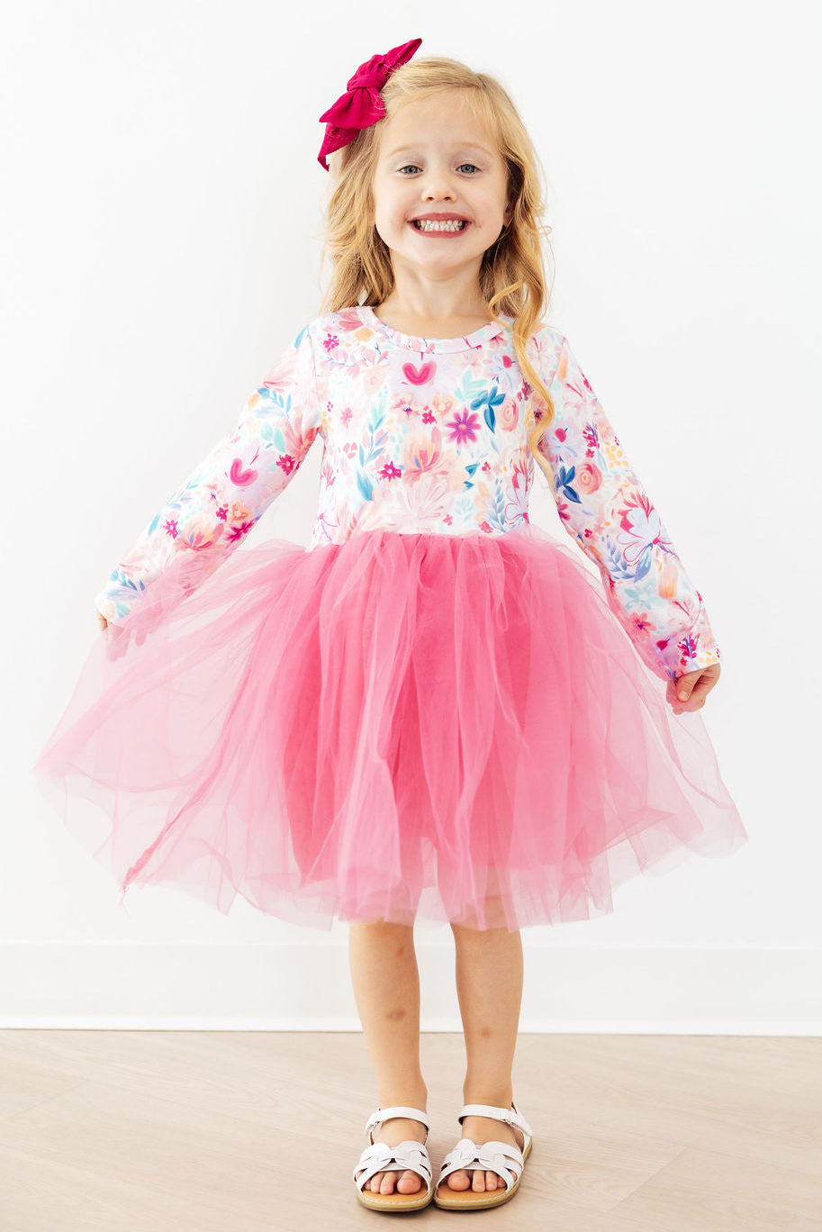 Girls' Flower Power Tutu Dress Size: 4T Toddler by Mila & Rose